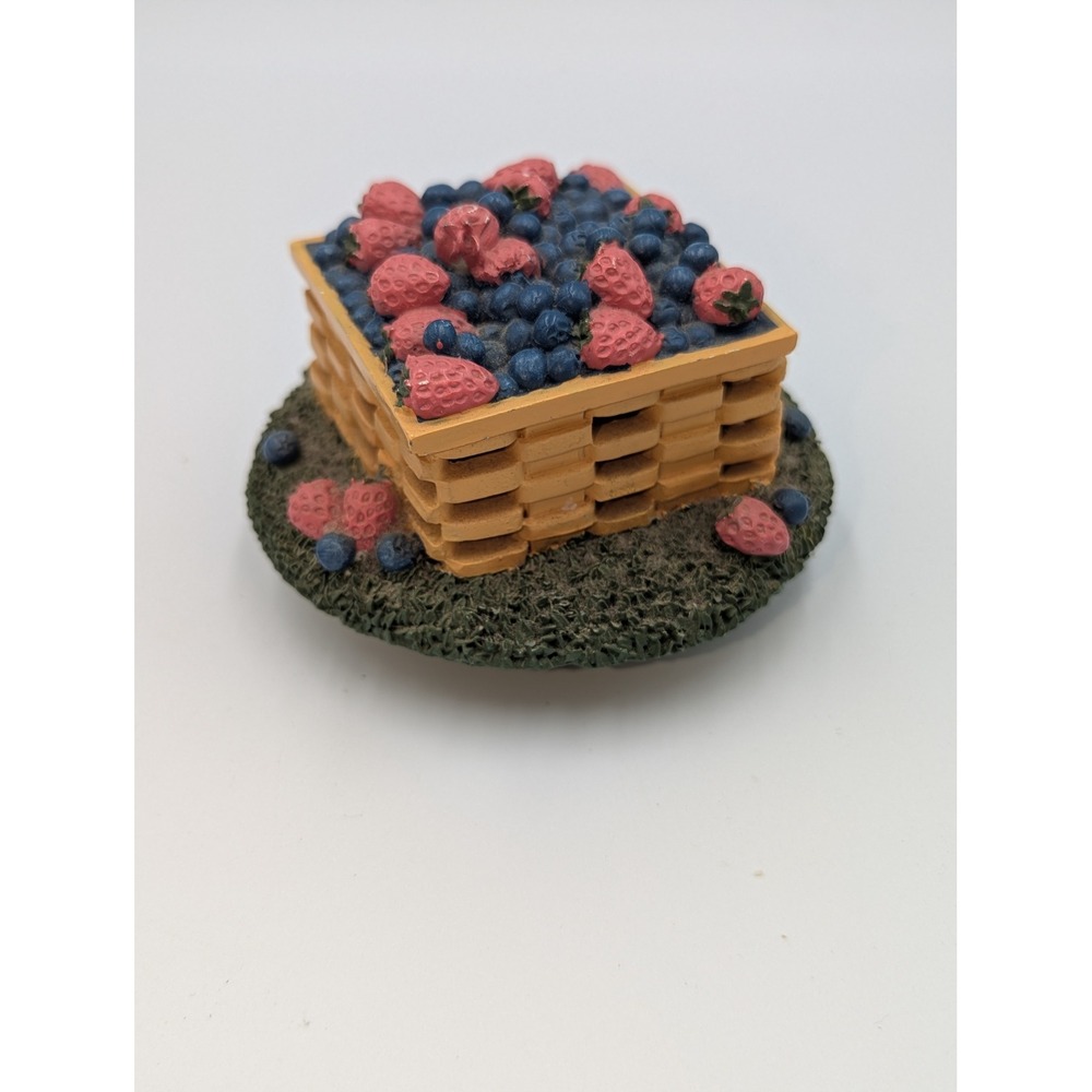 Votive Candle Holder Berry Basket Multi-Color Resin Fruit Design